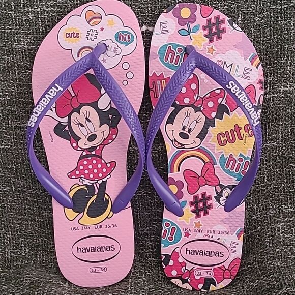 Havaianas Minnie Mouse Disney Flip Flops - Picture 1 of 2